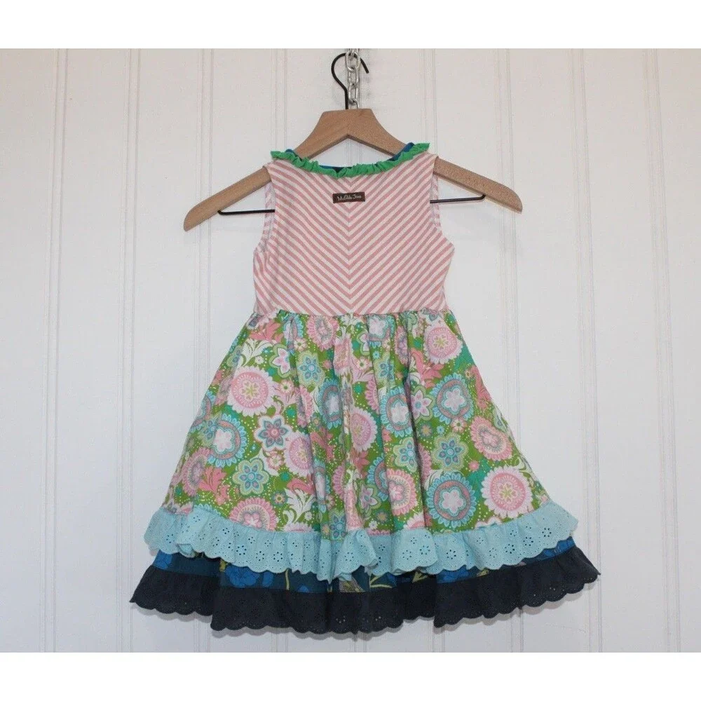 Matilda Jane Cake Walk Dress Girls Size 6 Boutique‎ Floral Twirl Easter Spring